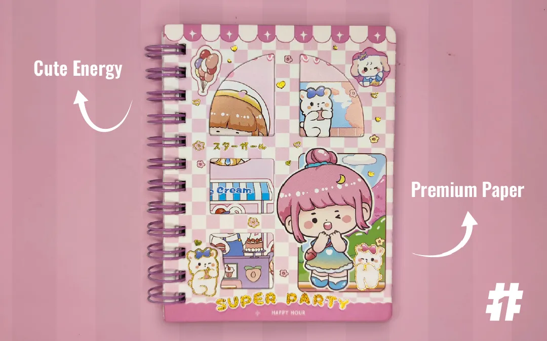 Super Party Notebook | Pink