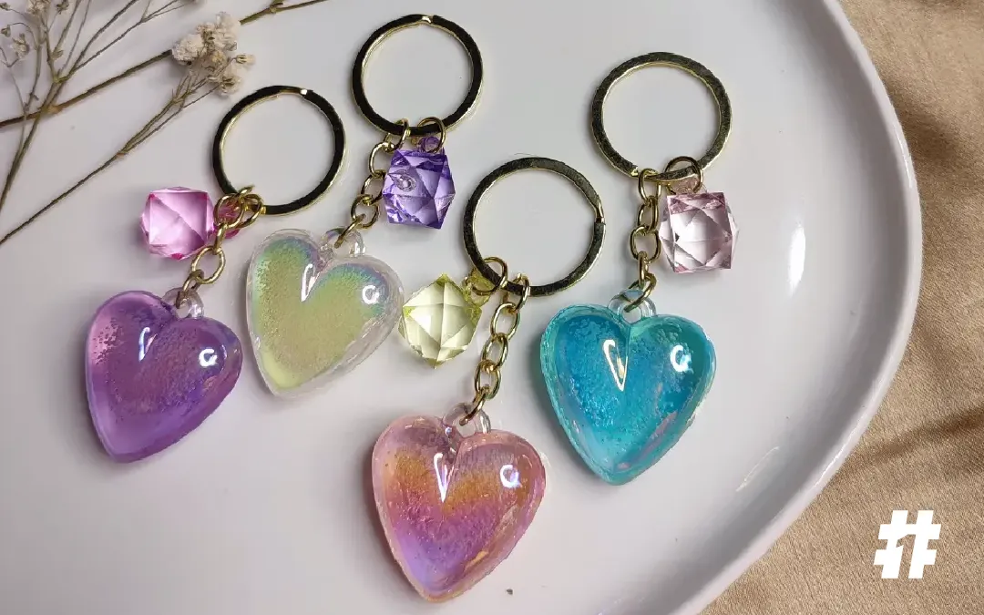 Crystal Heart Keychain